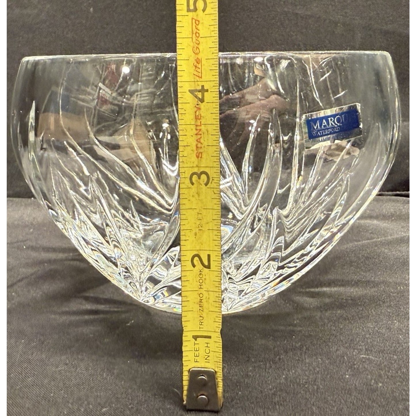 Marquis Waterford lead Crystal clear glass round bowl 6.25” diameter 4.5” tall