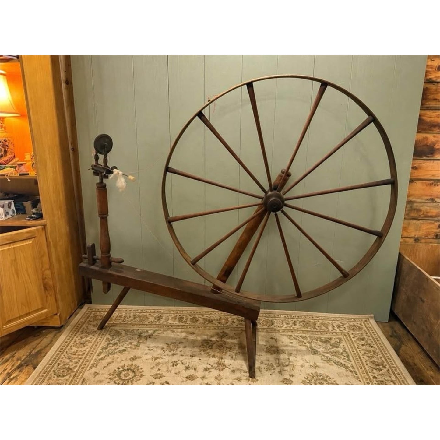 Antique late 1800’s primitive spinning wheel/great wheel