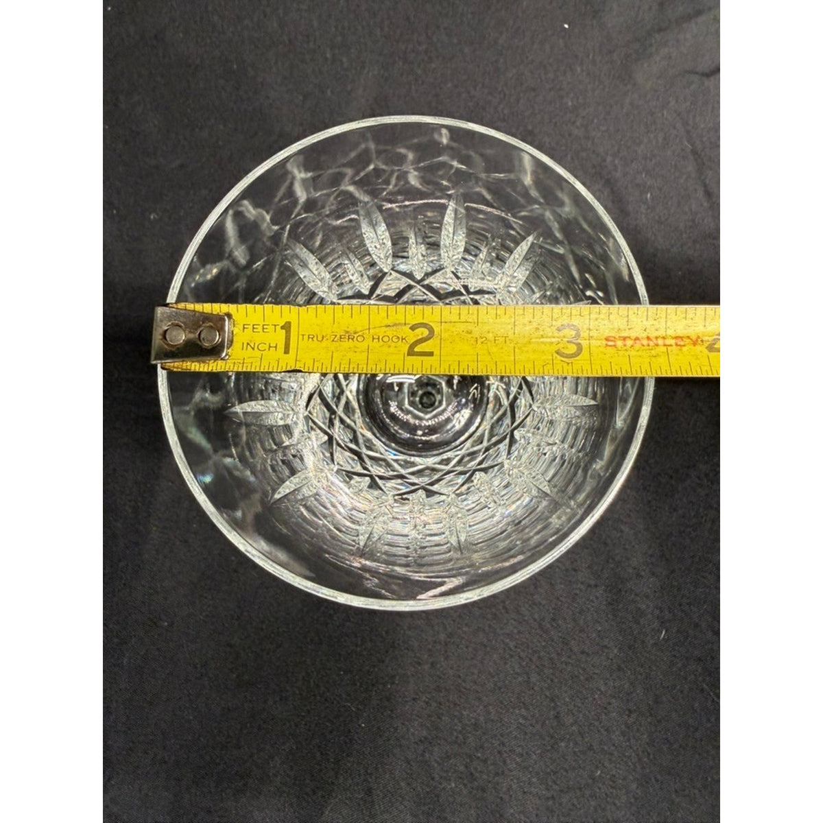 Set of 5 Galway Clifden Pattern Clear Crystal Wine Glasses /goblet Vintage 7.75"