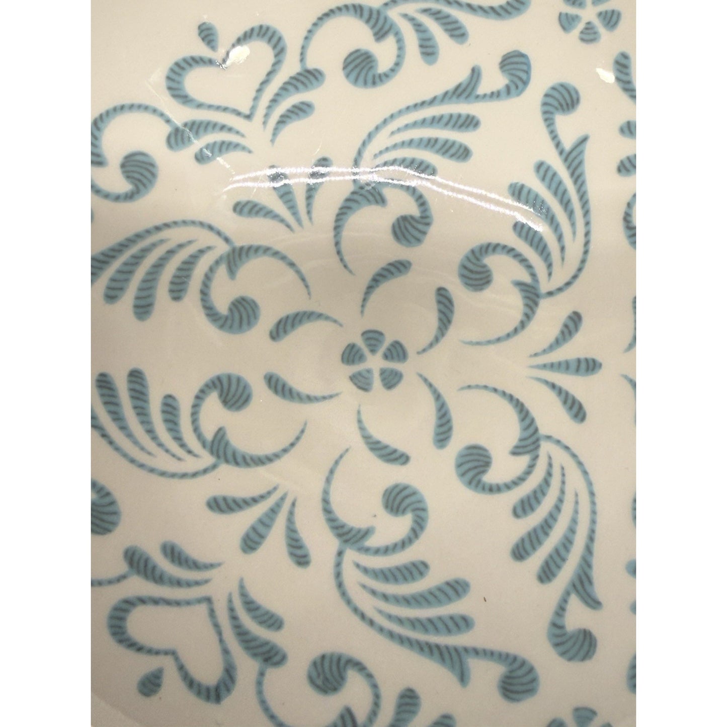 Franciscan Blue Fancy Stoneware Berry snack Bowls Blue White 5” X 1.5” Set Of 4