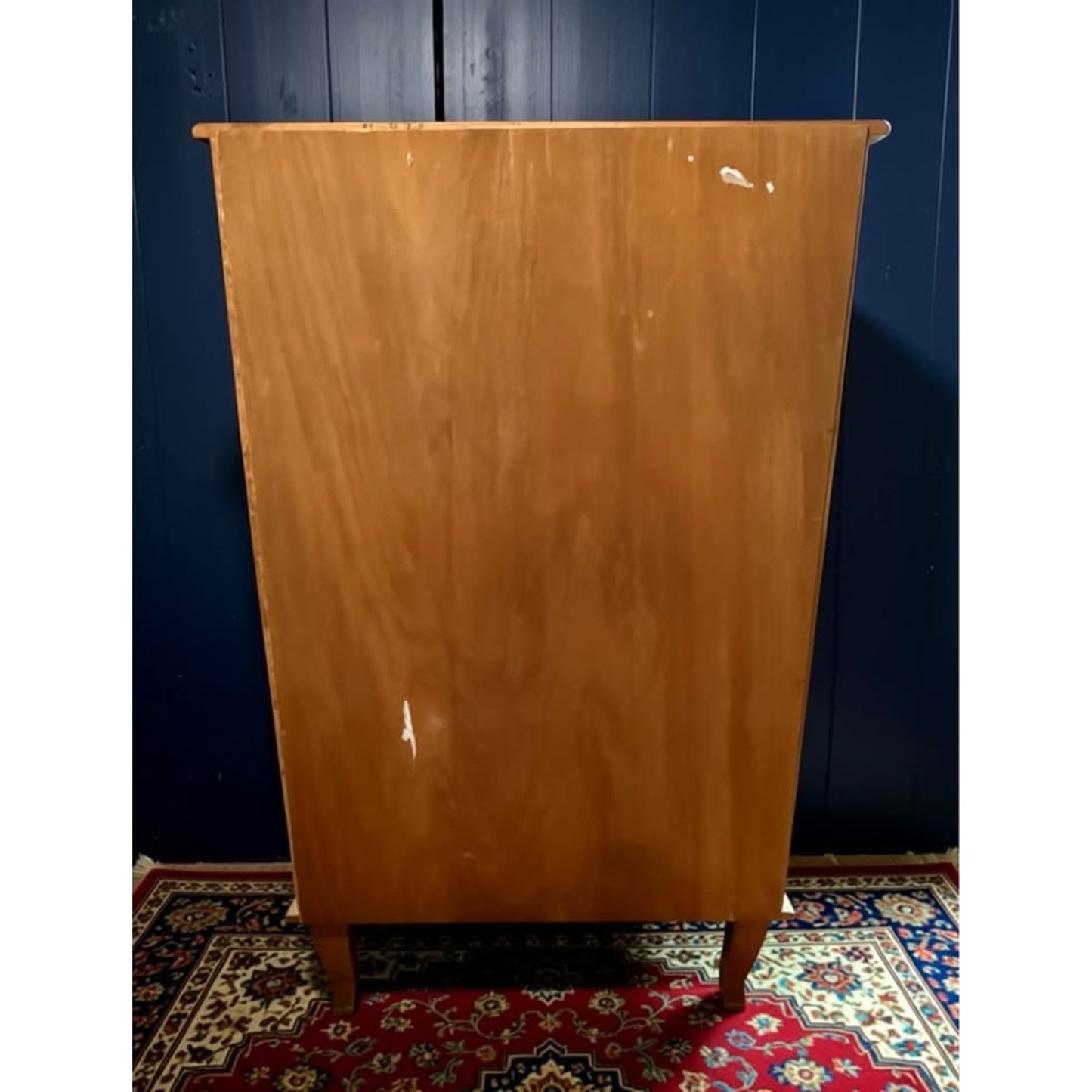 Vintage half moon glass and oak curio cabinet/display cabinet