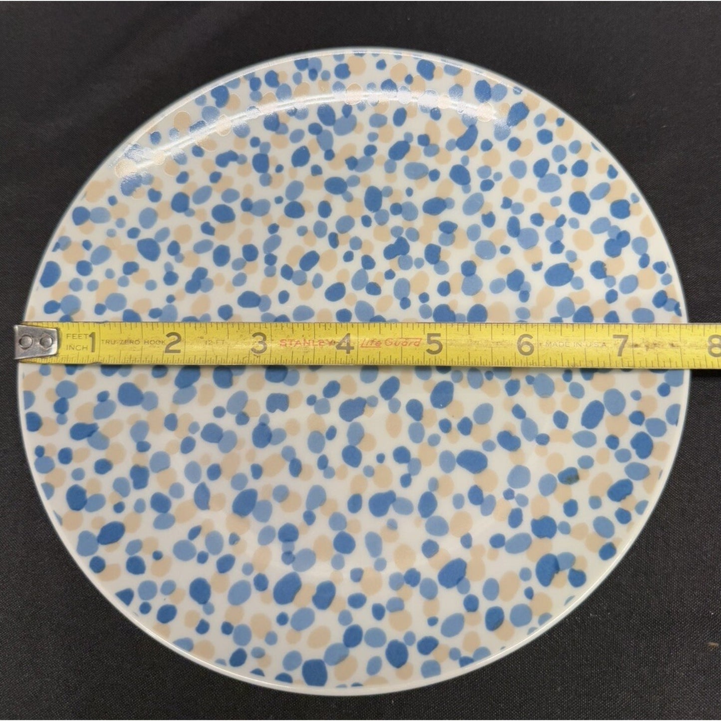 Set 4 Vintage Donghia For Tuscany Confetti Blue & Beige Bread Plates 7.5” Japan