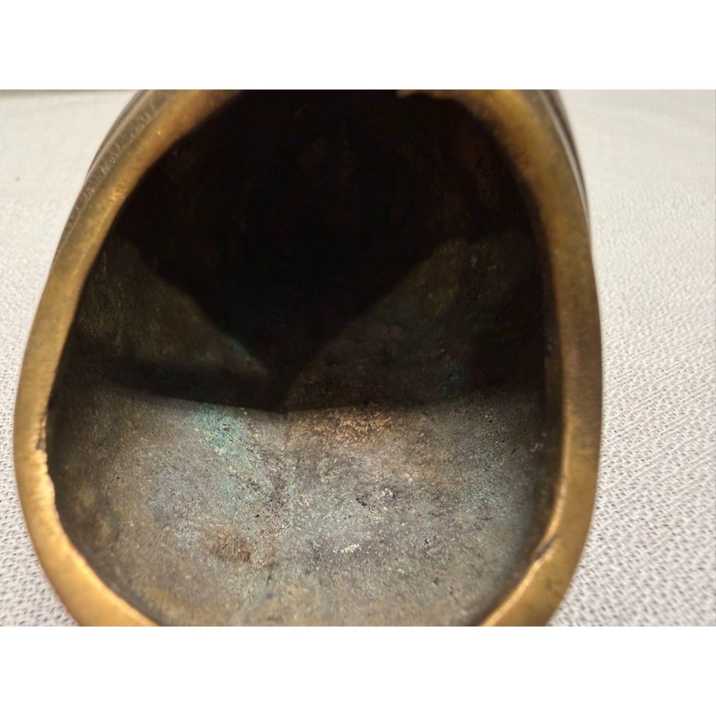 Walter Bosse Mid Century Modern Fish Sculpture Brass Ashtray 1950s 3.5" x2.5"