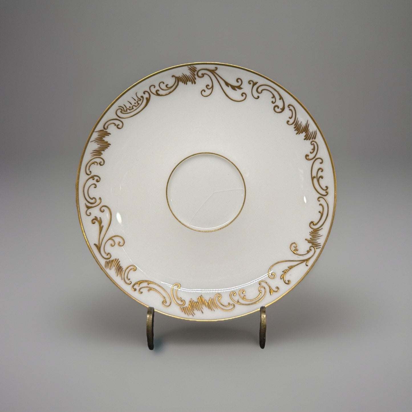 Antique Dore a Sevres Gold Gilded Encrusted Swirl tea Cup & Saucer France -READ
