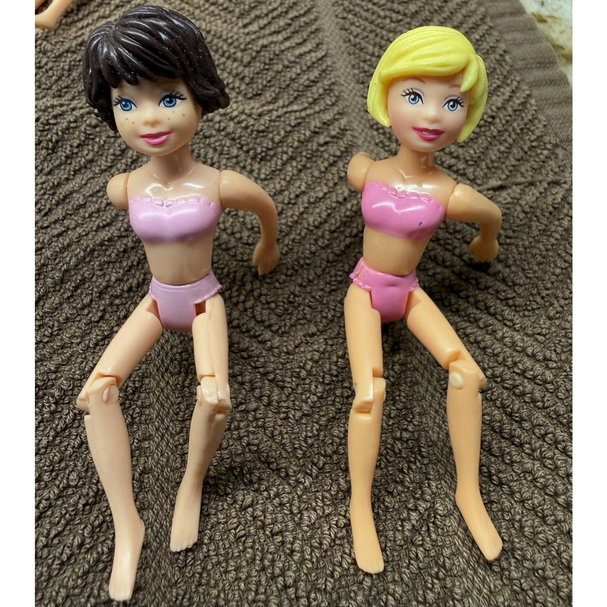 34 Pc Polly Pocket Dolls Including 2 Rick Dolls & Disney 3.5-4" tall Vintage