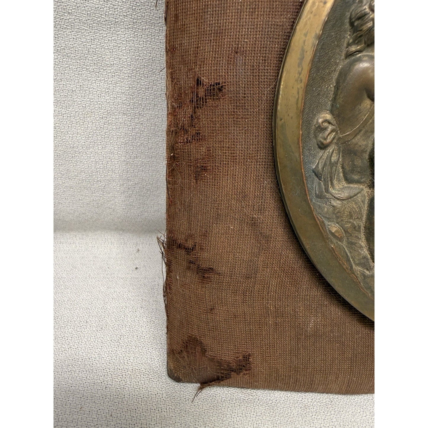 Rare Antique Bronze 5 Cherubs Playing Instruments relief Plaque Wall Hanging 9”