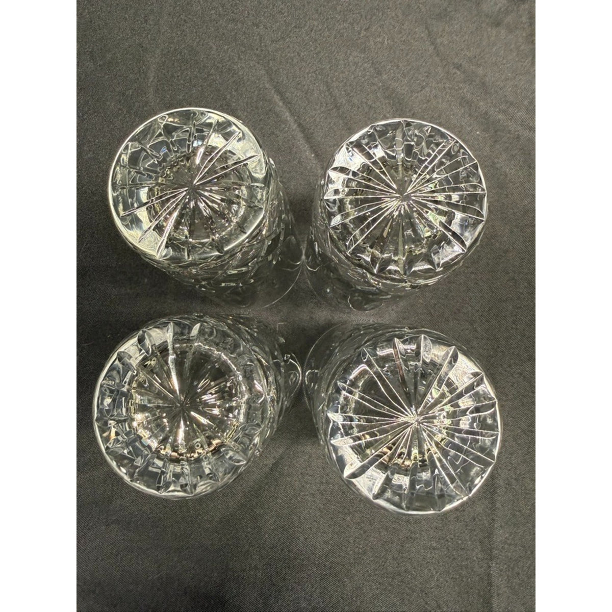 Set of 4 Galway Longford Crystal 5.25" Tall Glasses/Tumblers Clear Vintage