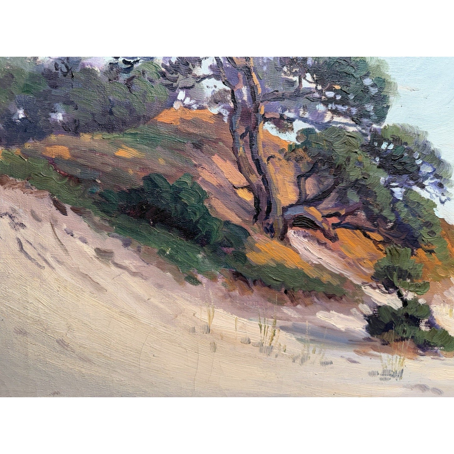 Charles Gordon Harris Vintage 1930’s Oil Painting Coastal Sand Dunes 30” X 25”