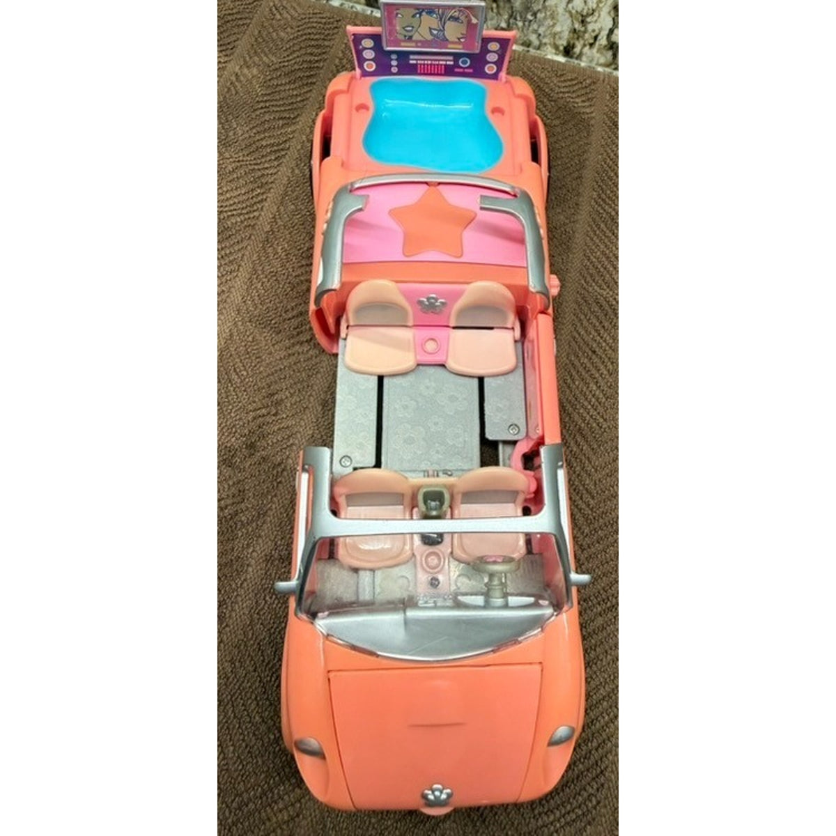 Lot of 5 Polly Pocket Cars Vintage Jeep Stretch Limo Convertable Love Bug Toys
