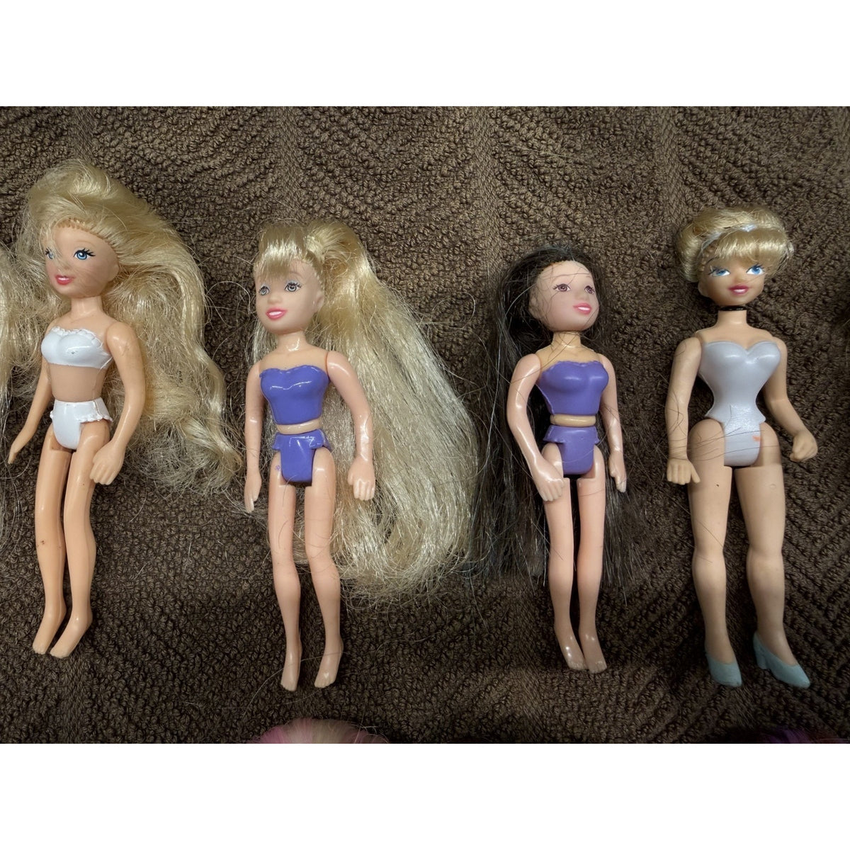 18 Pc Polly Pocket Dolls Vintage 2000's with Brushable hair 3.75" tall