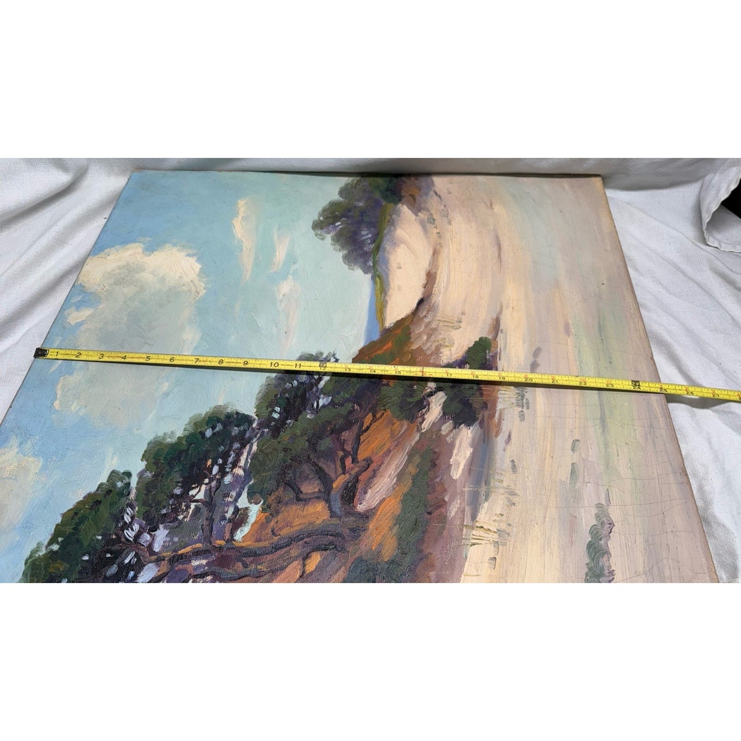 Charles Gordon Harris Vintage 1930’s Oil Painting Coastal Sand Dunes 30” X 25”