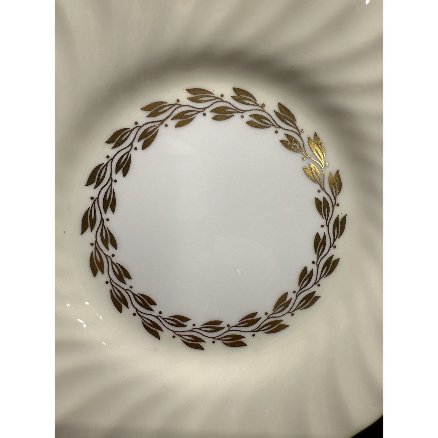 Set of 7 Minton Bone China Cheviot Gold leaf round Bread Plates 6.25” England