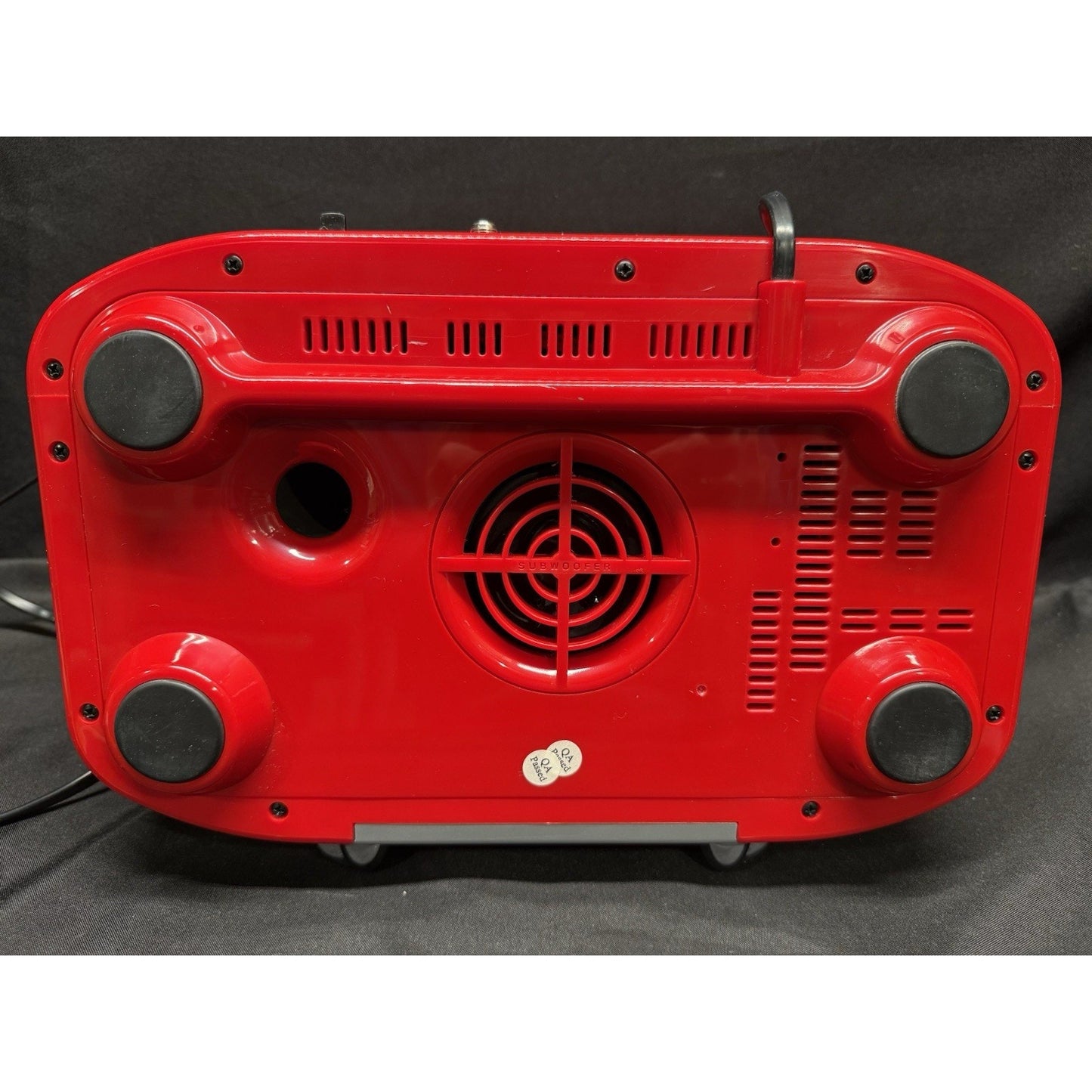 Vintage red Teac AM FM radio CD player alarm clock retro style tested works