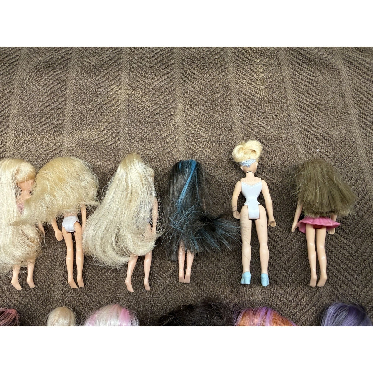 18 Pc Polly Pocket Dolls Vintage 2000's with Brushable hair 3.75" tall