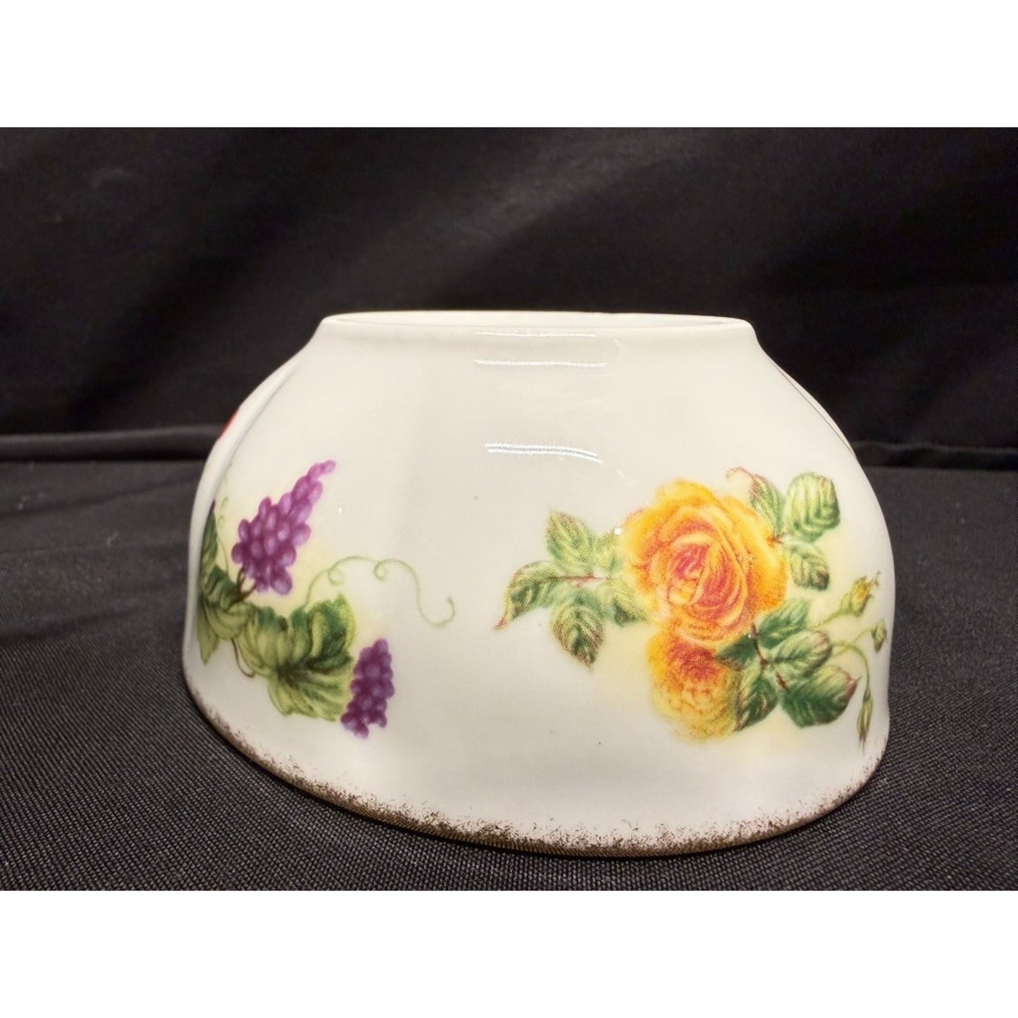 Rare Royal Albert Harvest Rose trinket dish/lidded sugar dish bone china vintage