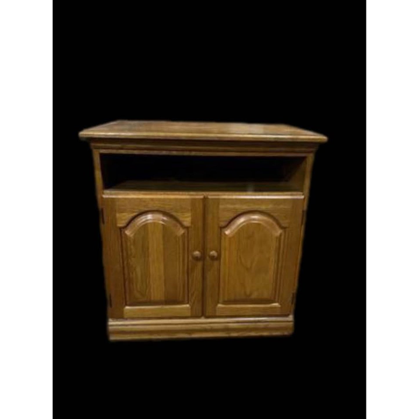 Oak entertainment center/microwave cart / storage cabinet