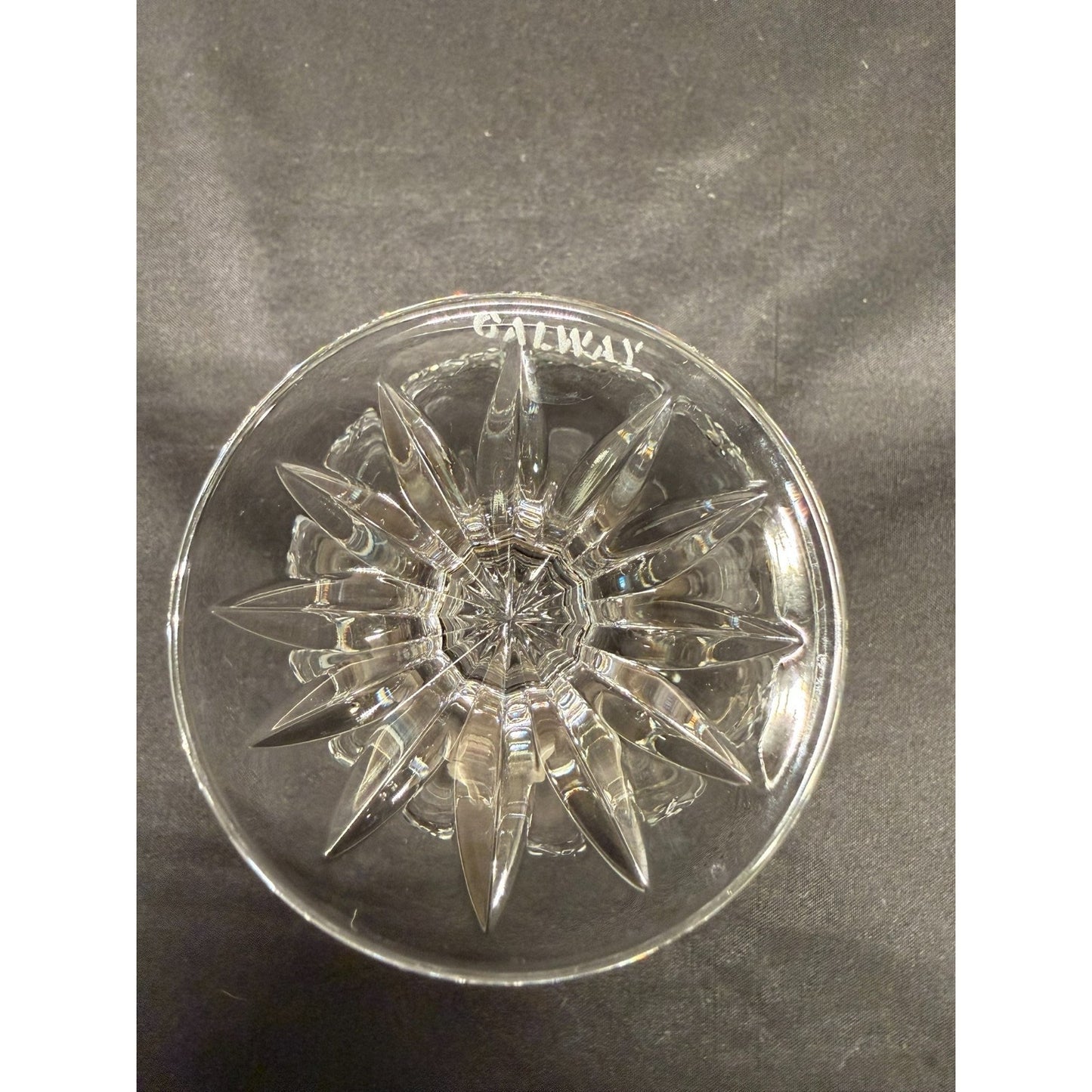 Set of 4 Galway Irish Lead Crystal Longford Brandy Snifter Glasses 5" tall VTG