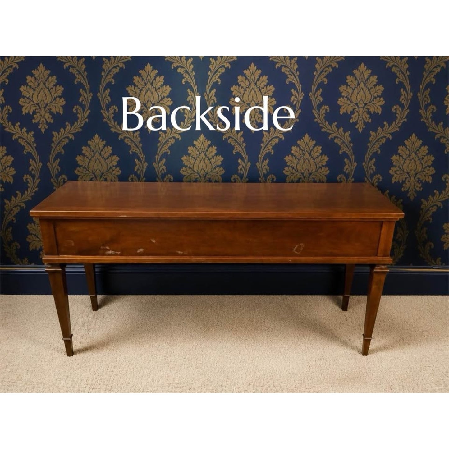 Vintage thomasville inlaid mahogany console table/sofa table/buffet