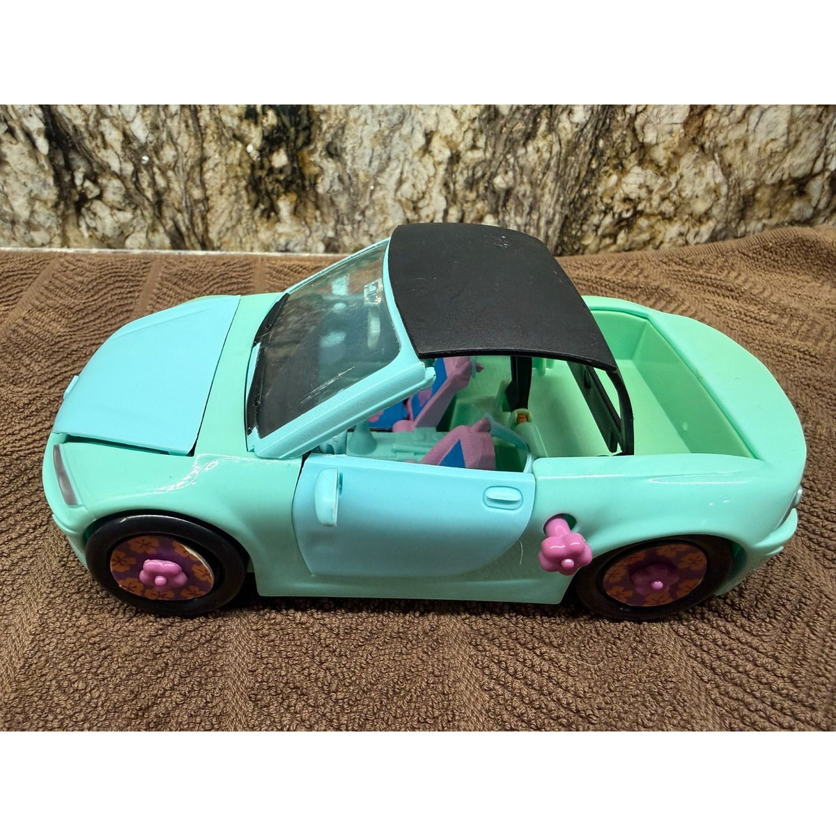 Lot of 5 Polly Pocket Cars Vintage Jeep Stretch Limo Convertable Love Bug Toys