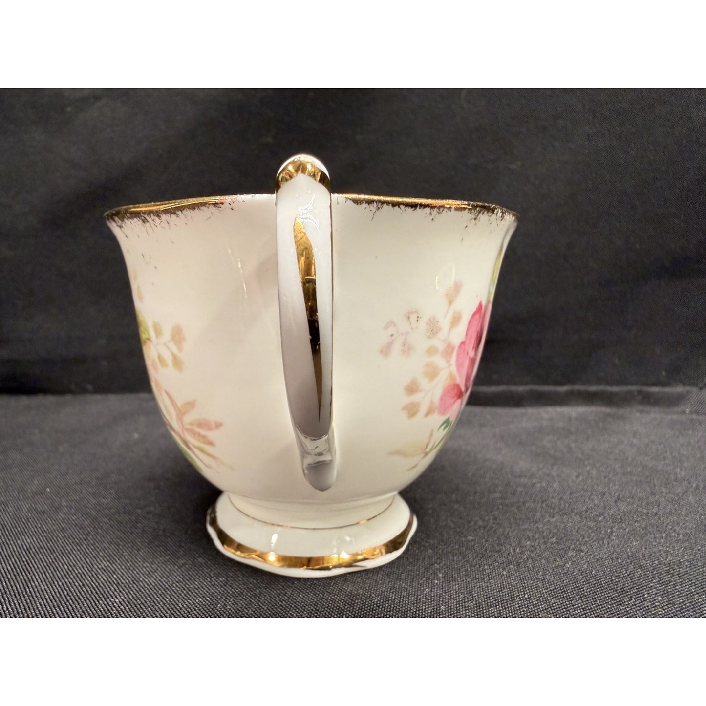 Vintage Royal Albert American Beauty Tea Cup and Saucer Pink Roses Gold Trim