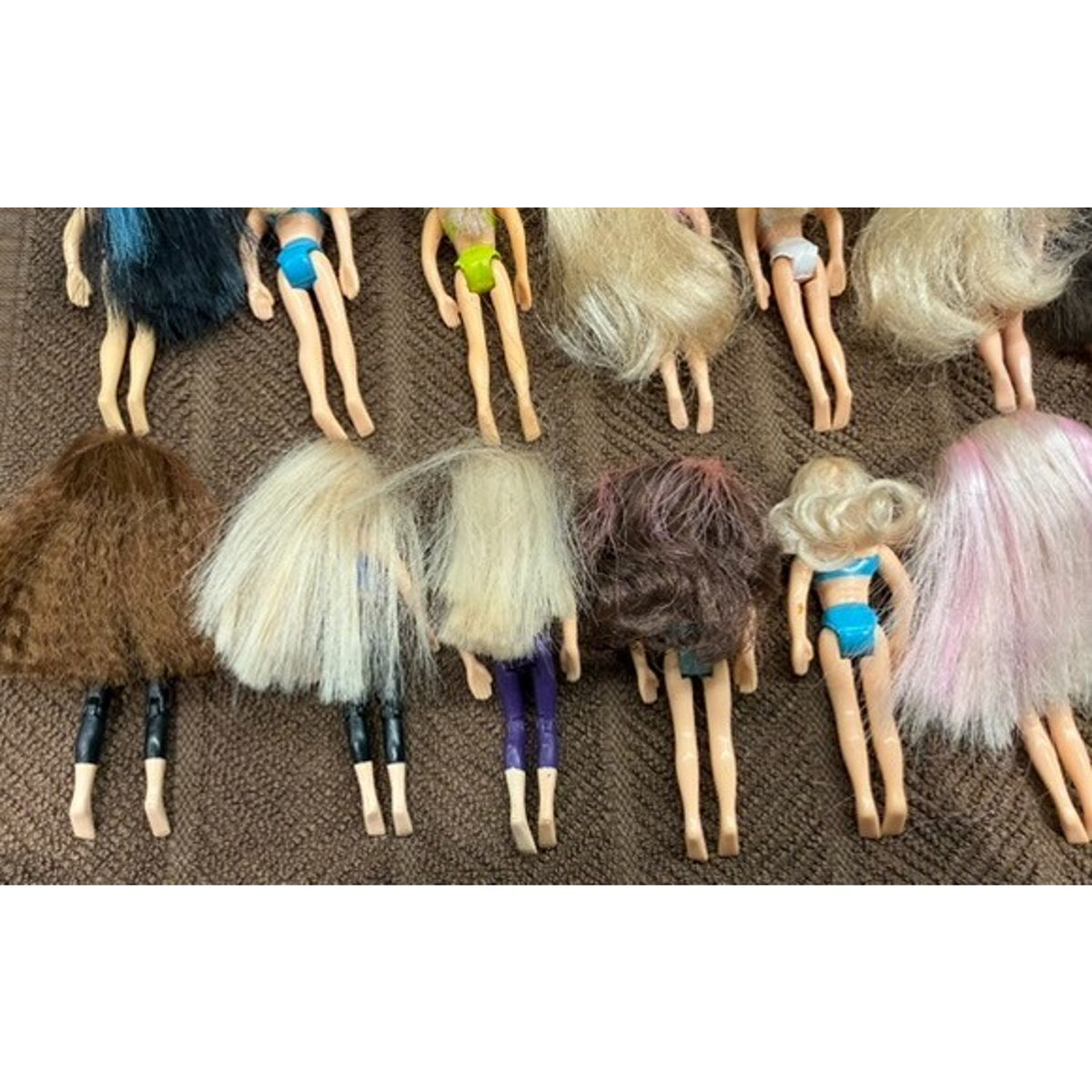 18 Pc Polly Pocket Dolls Vintage 2000's with Brushable hair 3.75" tall