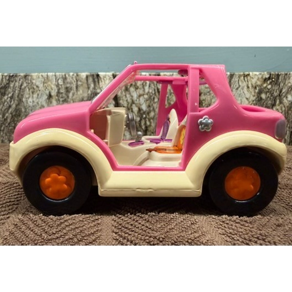 Lot of 5 Polly Pocket Cars Vintage Jeep Stretch Limo Convertable Love Bug Toys