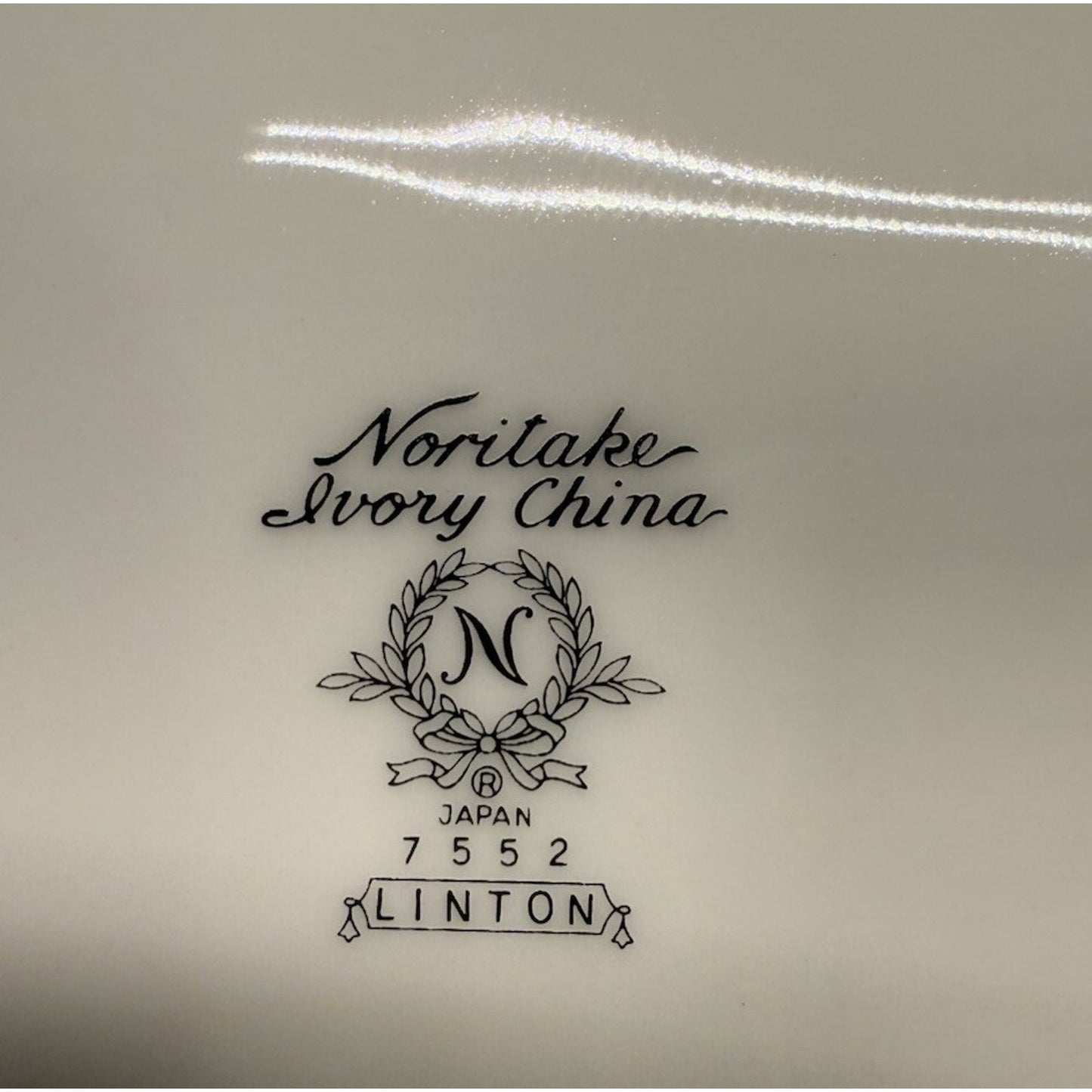 Set 6 Vintage Noritake Ivory China Linton 8.25” Round Salad Plates Gold Rimmed