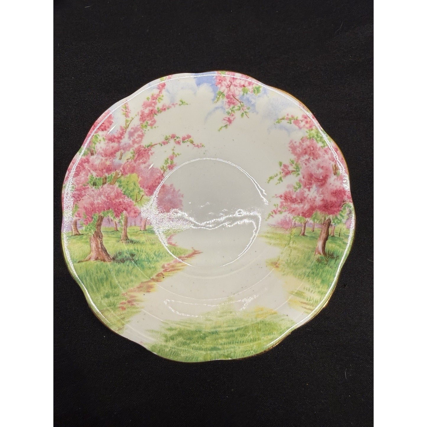 8 Royal Albert England Blossom Time 5.25” Berry Bowls Scalloped Rim Pink Vintage
