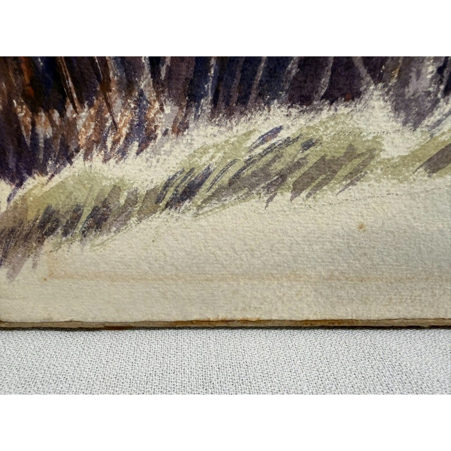 Charles Gordon Harris "Winter Morning" Watercolor Painting Landscape Snow VTG