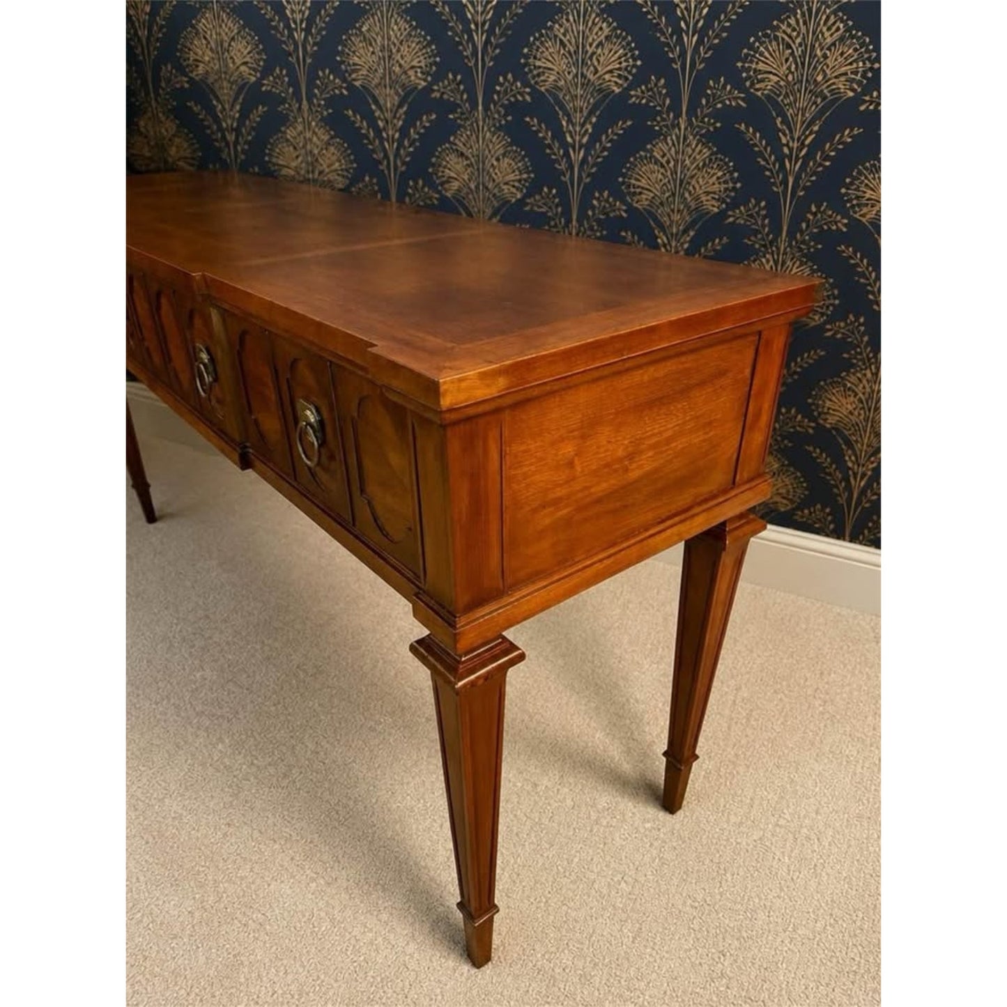 Vintage thomasville inlaid mahogany console table/sofa table/buffet
