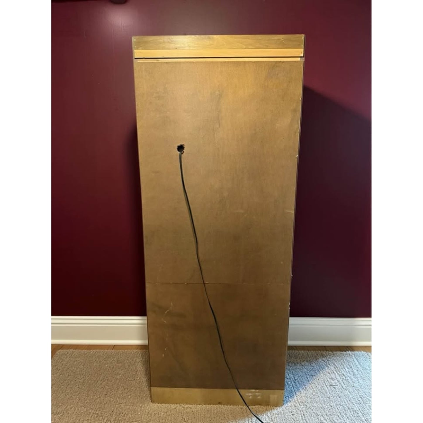Wooden lighted bookcase/ shelf unit with lower cabinets