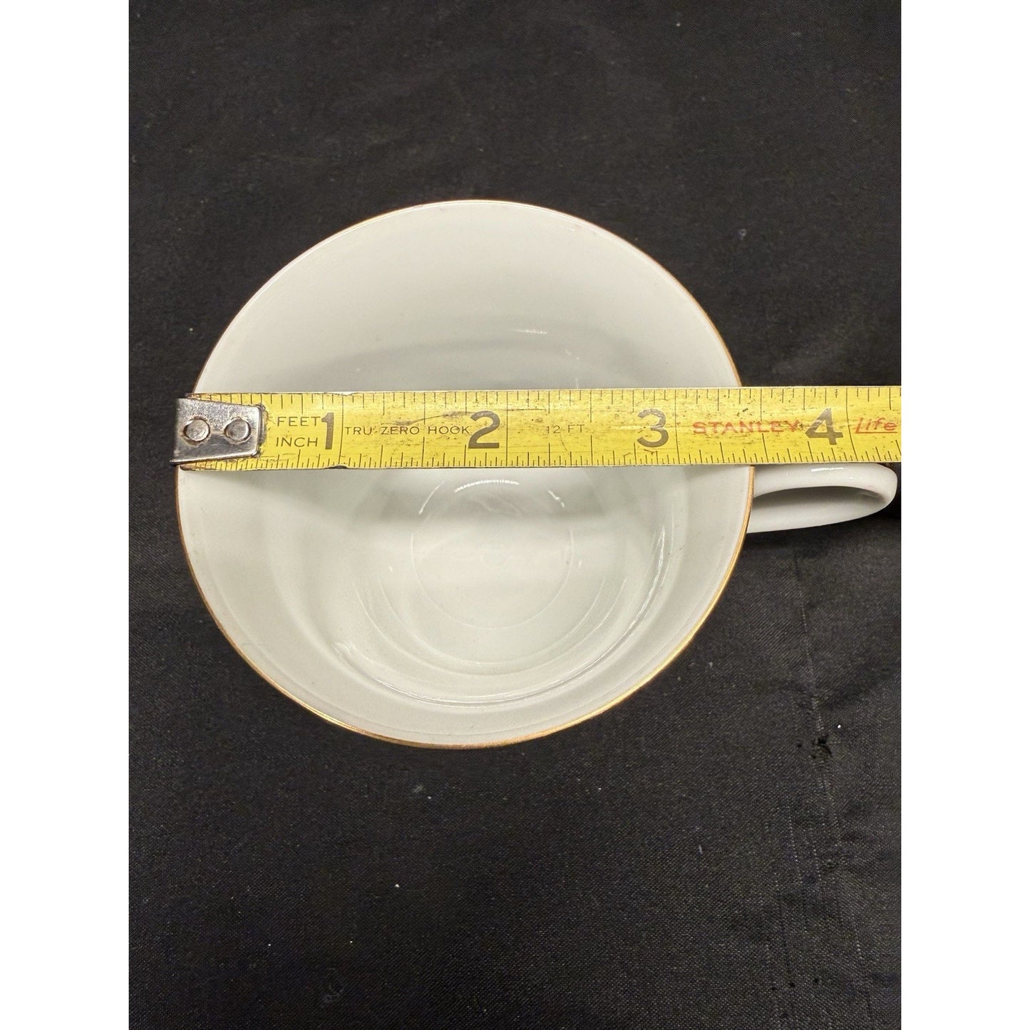 Mikasa Charisma Black Fine China Set Of 12 Saucers 10 Tea Cups Floral Vintage