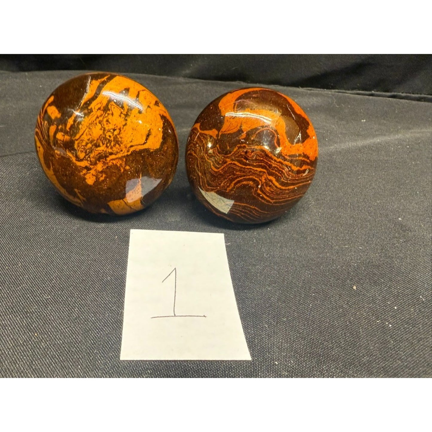 Antique porcelain Bennington marbled brown tiger eye door knob- Buy 1 or 4 pairs