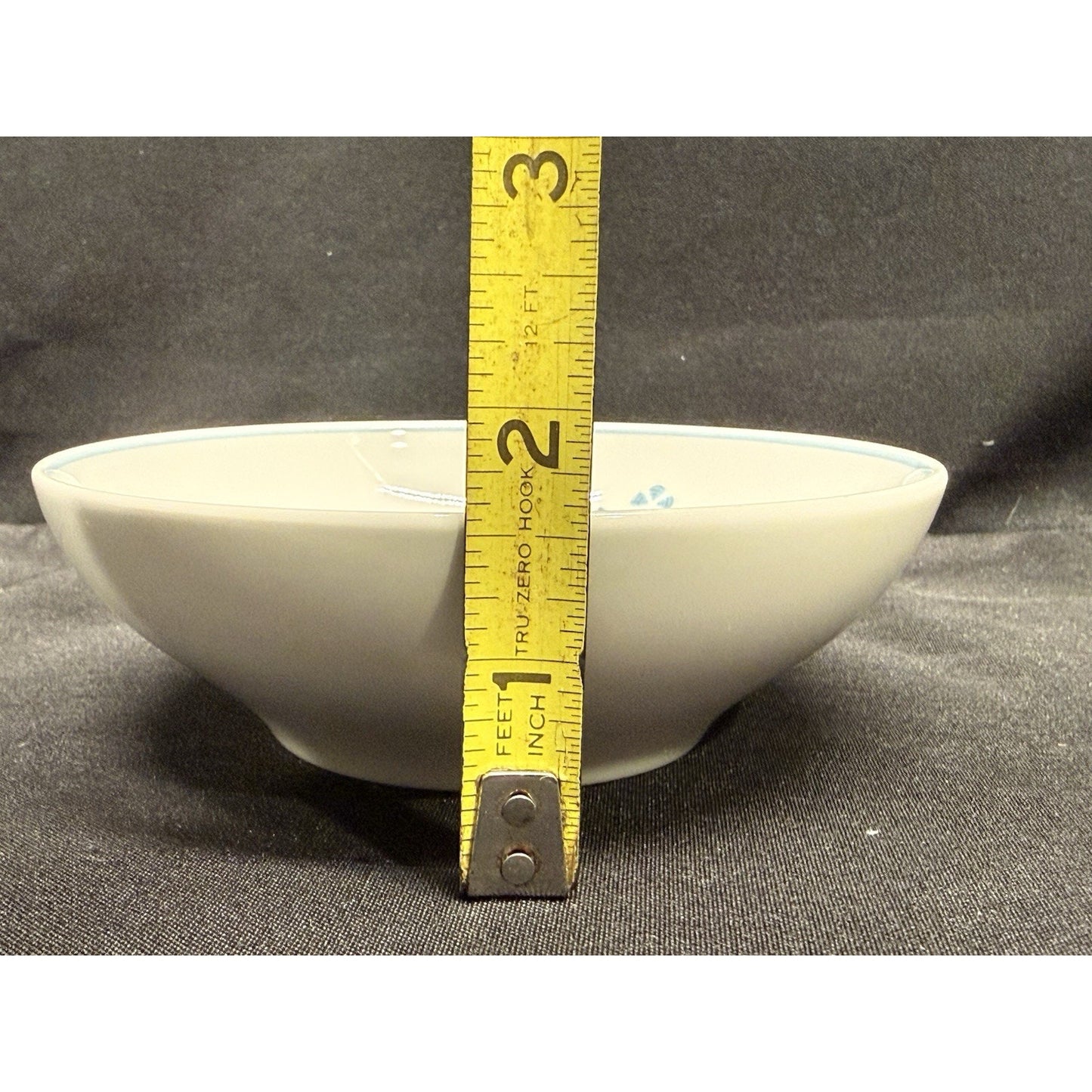 Franciscan Blue Fancy Stoneware Berry snack Bowls Blue White 5” X 1.5” Set Of 4