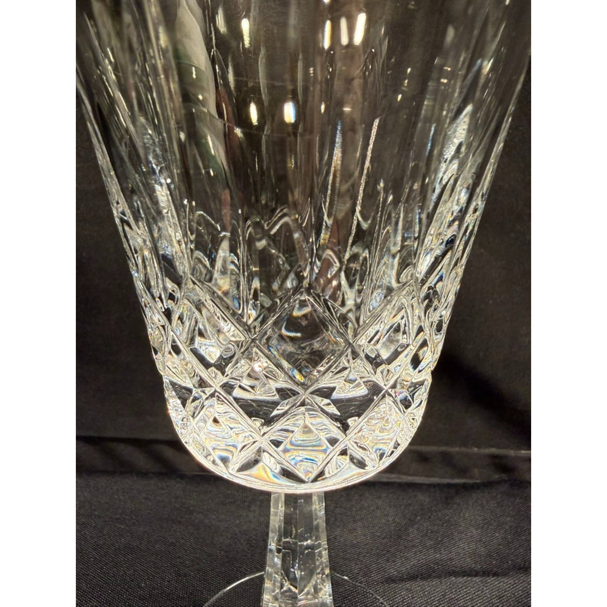 Set of 5 Galway Clifden Pattern Clear Crystal Wine Glasses /goblet Vintage 7.75"