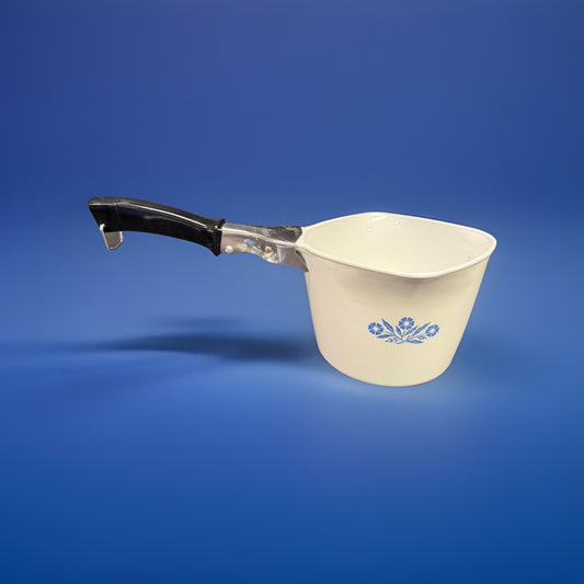 Corningware blue Cornflower 1 Qt Saucemaker Pan with Handle USA vintage