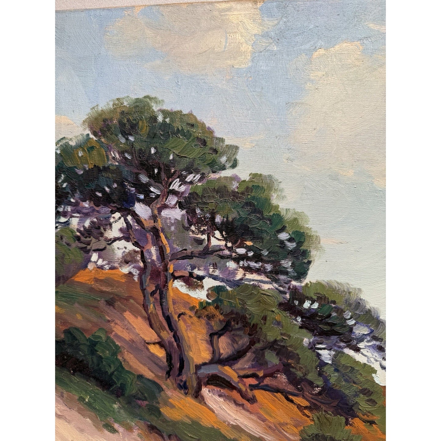 Charles Gordon Harris Vintage 1930’s Oil Painting Coastal Sand Dunes 30” X 25”