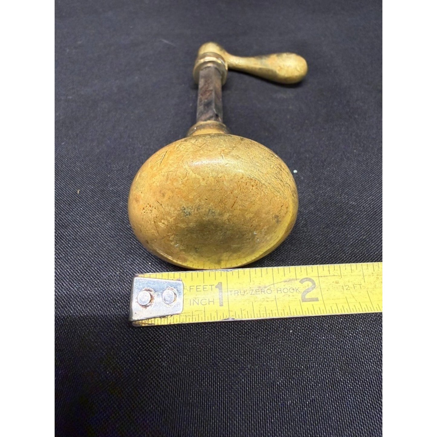 Antique 1880's Brass Doorknob with Drop Lever Handle Set architectural Salvage