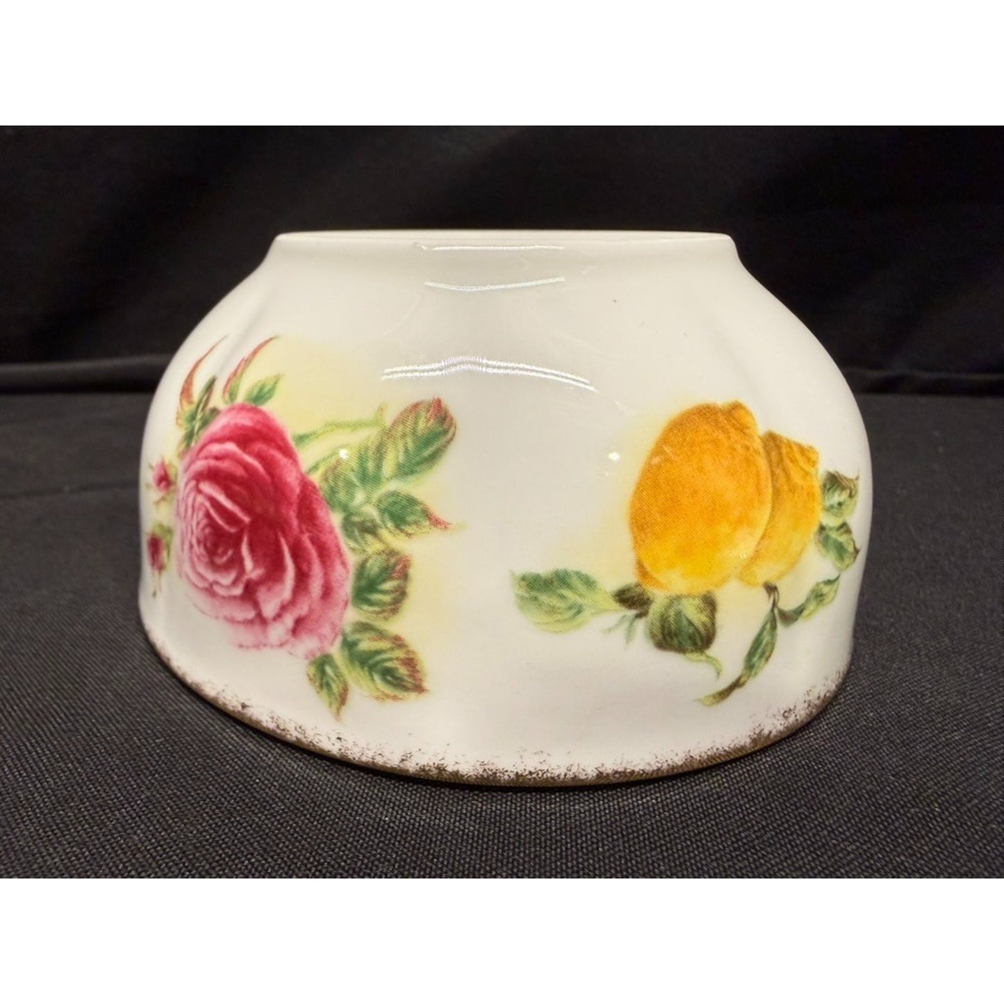Rare Royal Albert Harvest Rose trinket dish/lidded sugar dish bone china vintage