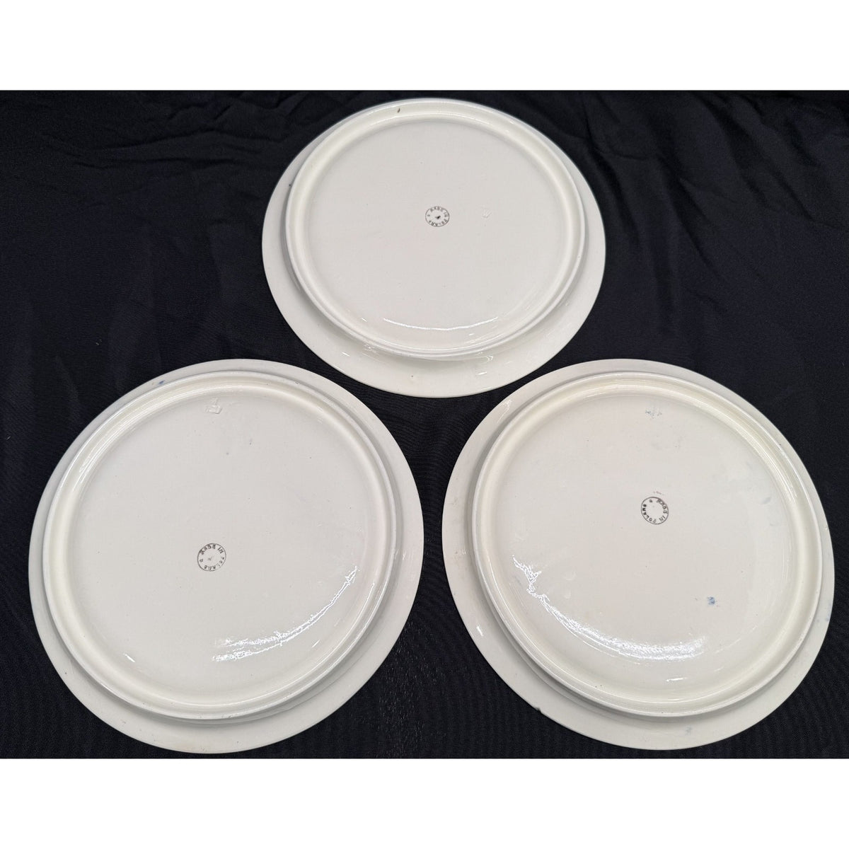 Set of 3 Blue Willow Divided Plates/Grill Plates Made in Poland 10.75" Vintage