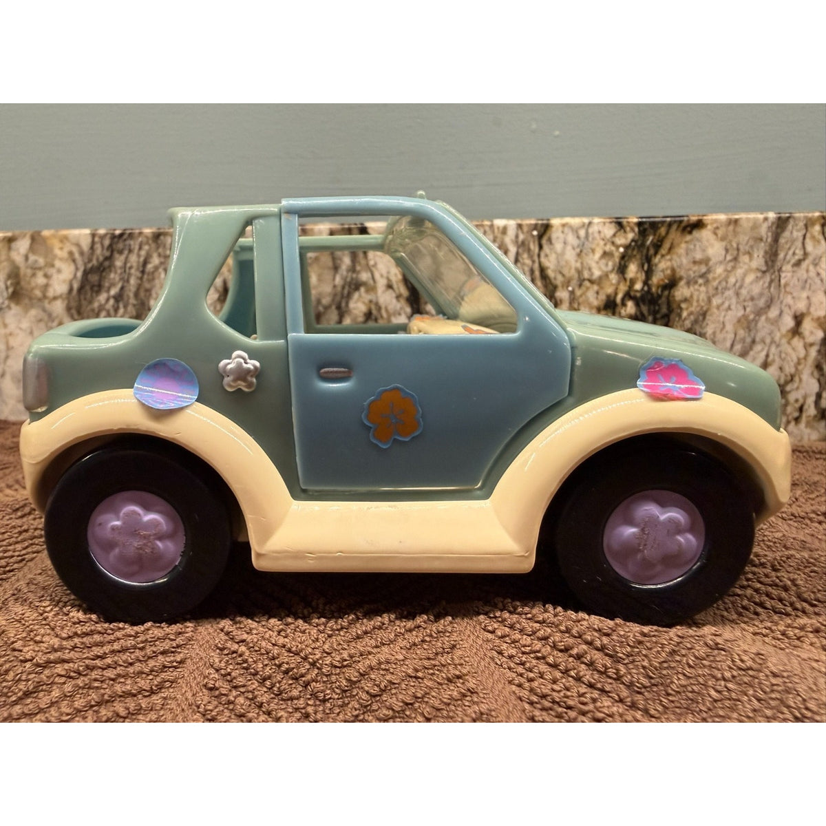 Lot of 5 Polly Pocket Cars Vintage Jeep Stretch Limo Convertable Love Bug Toys