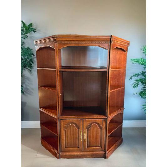 Beautiful 3 piece wood entertainment center/display shelves