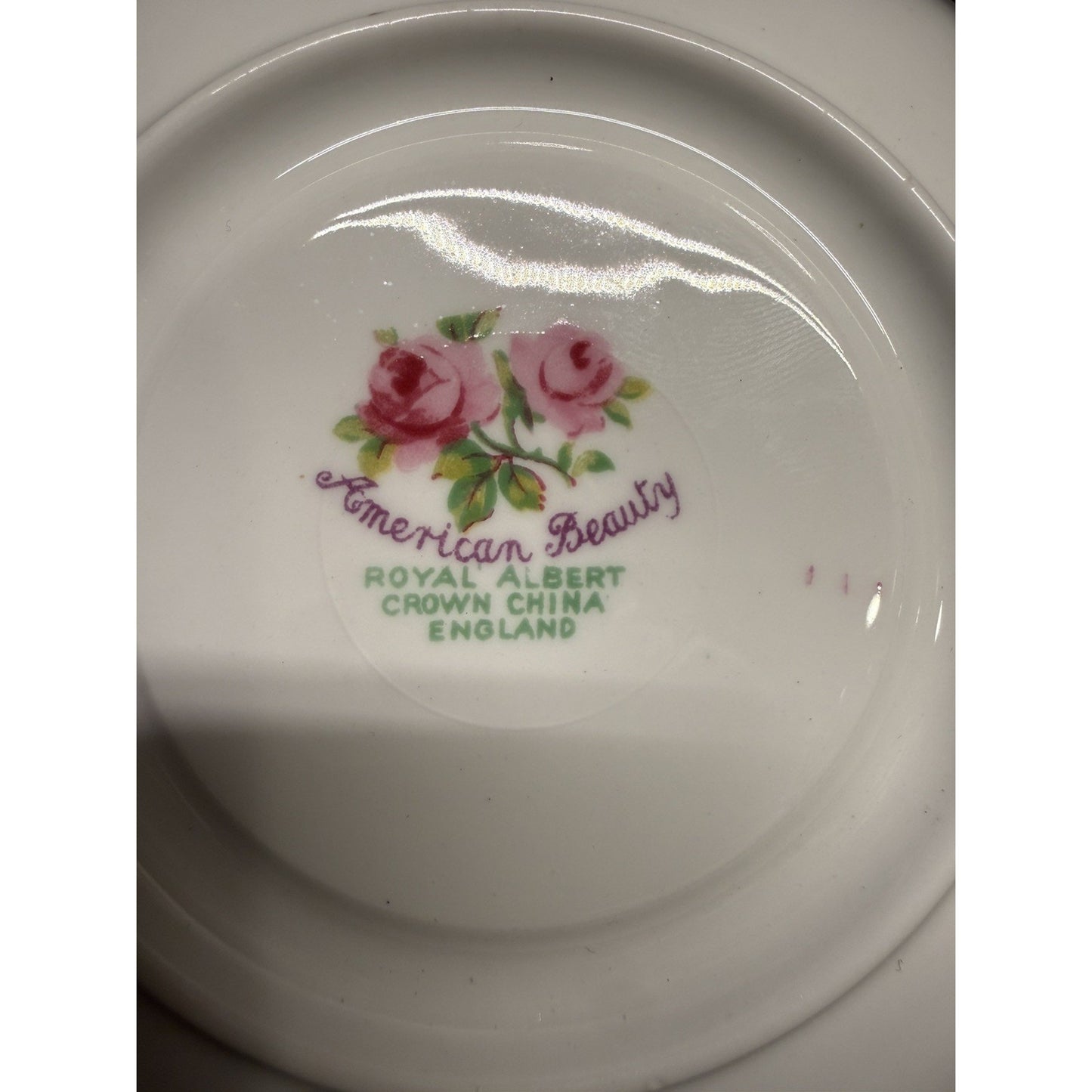 Vintage Royal Albert American Beauty Tea Cup and Saucer Pink Roses Gold Trim