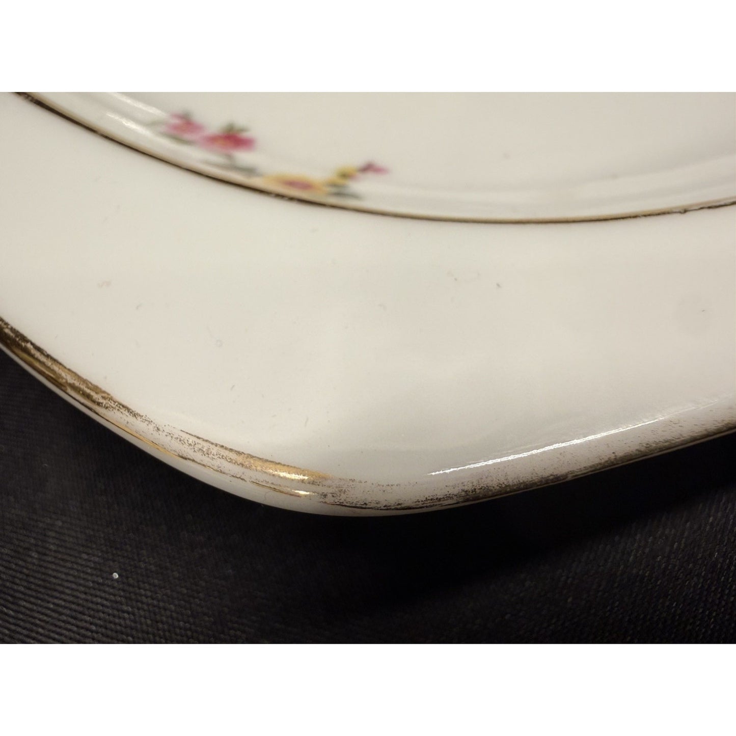 Epiag Czechoslovakia Vintage bridal rose Oval Serving Platter 14.5” porcelain