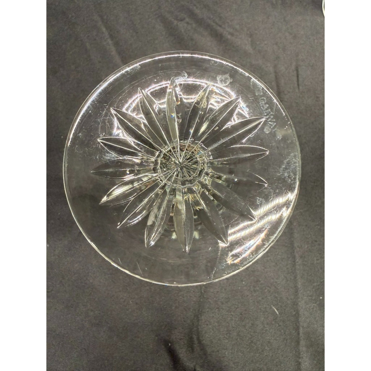 Set of 5 Galway Clifden Pattern Clear Crystal Wine Glasses /goblet Vintage 7.75"