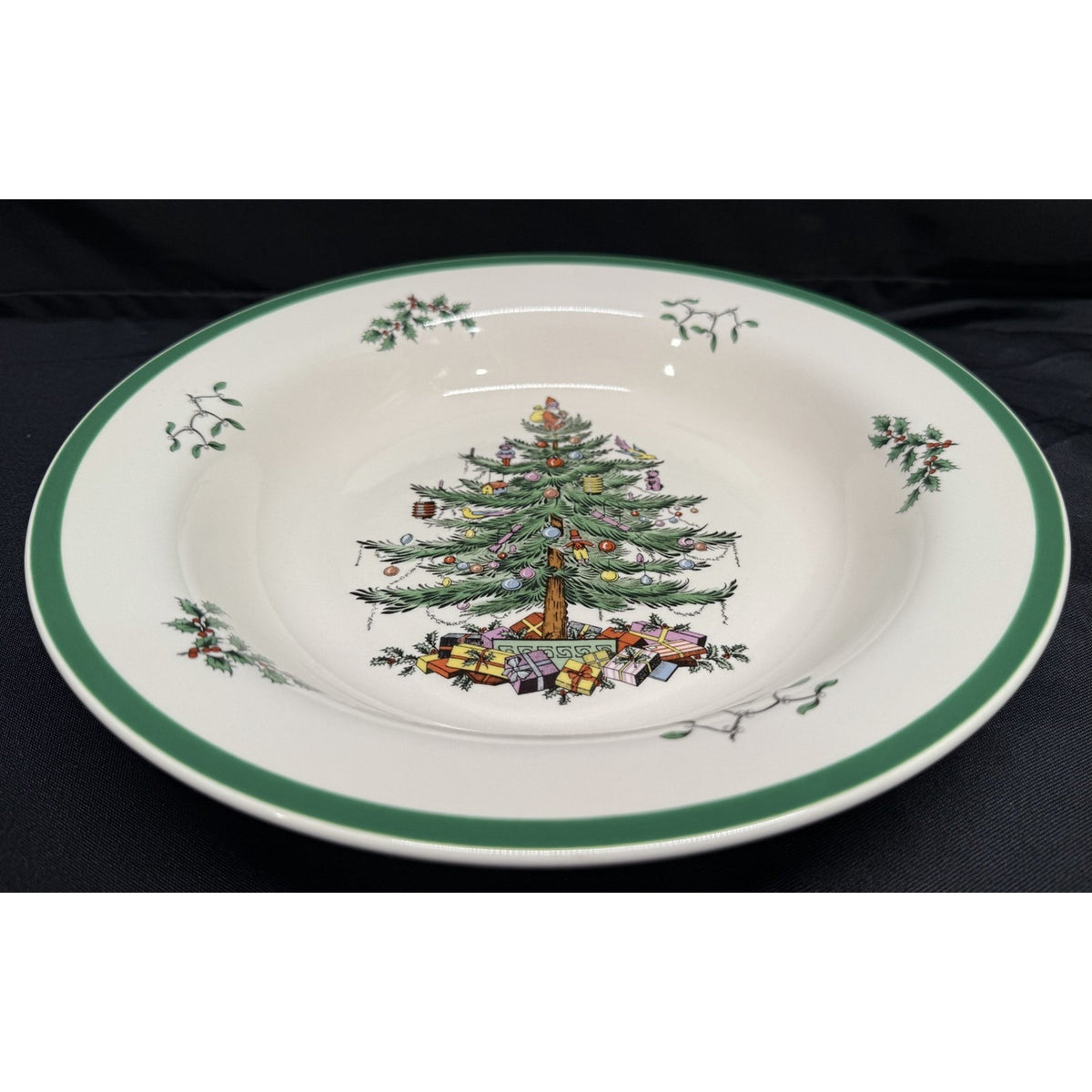 Spode Christmas Tree 11.5" Large Pasta/Vegetable Serving Bowl Round England VTG