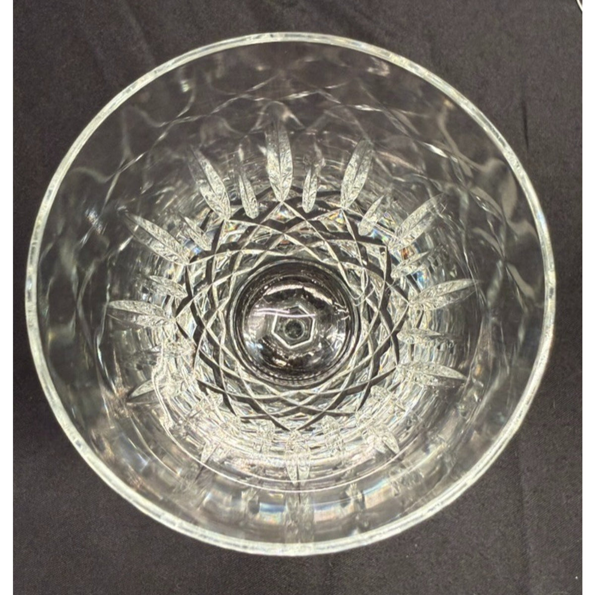 Set of 5 Galway Clifden Pattern Clear Crystal Wine Glasses /goblet Vintage 7.75"