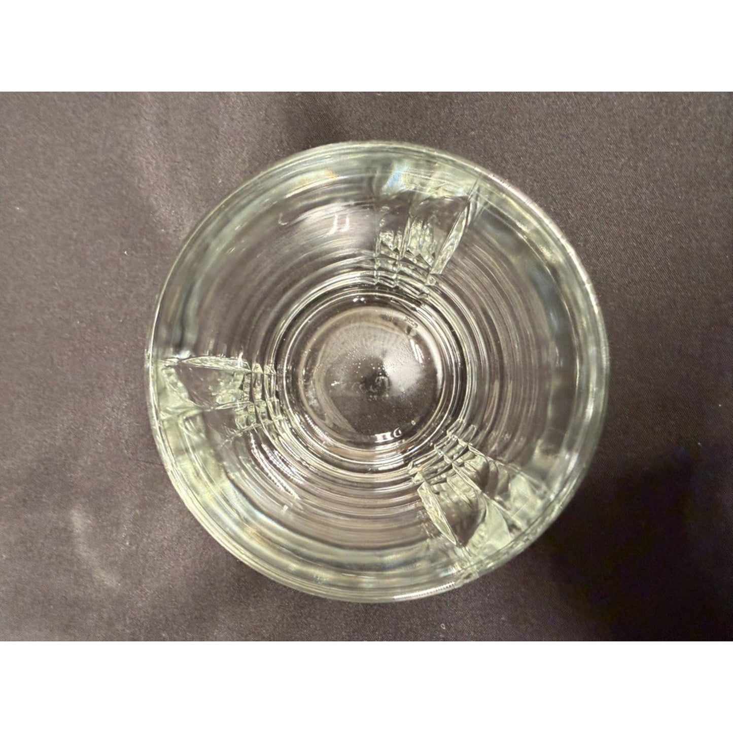 Set of 6 clear old fashioned whisky rocks glasses 4" small tumblers round USA