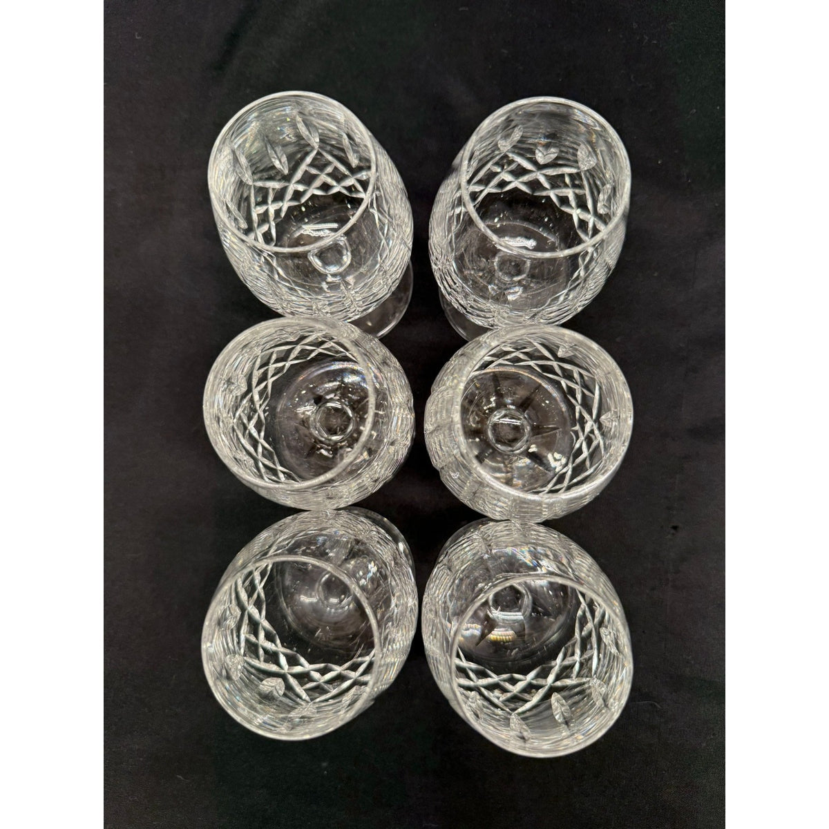 Set Of 6 Waterford Crystal Lismore Brandy Snifter Glasses Small goblets 4.5" VTG