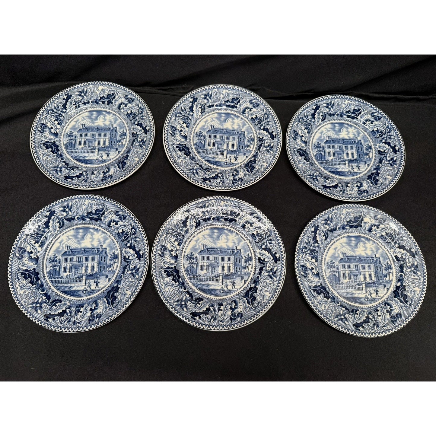 (6) Johnson’s Bros. Historic America Boston Hancock House 7” salad Plate VTG
